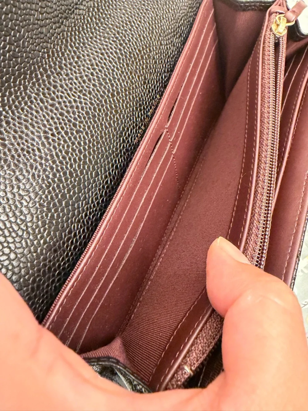 Chanel Caviar Wallet with Authenticity Card (PRICE FIRM)